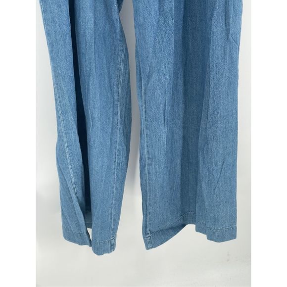 Levi's Jeans Wide Leg Slouchy Pleated Front Women 34 Large Blue High Rise New - Picture 3 of 14